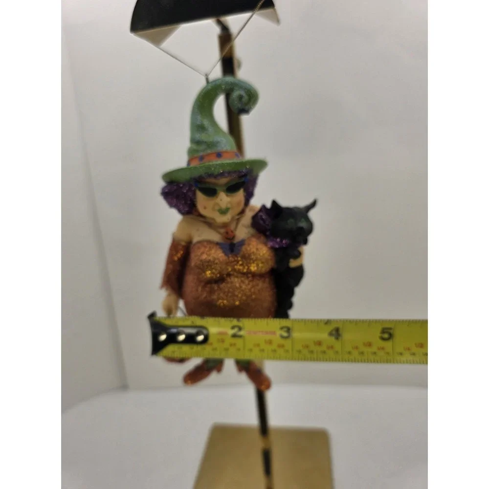 Studio 33 Halloween Witch Black CatPumpkin‎ Ornament Figurine Decor NWT
